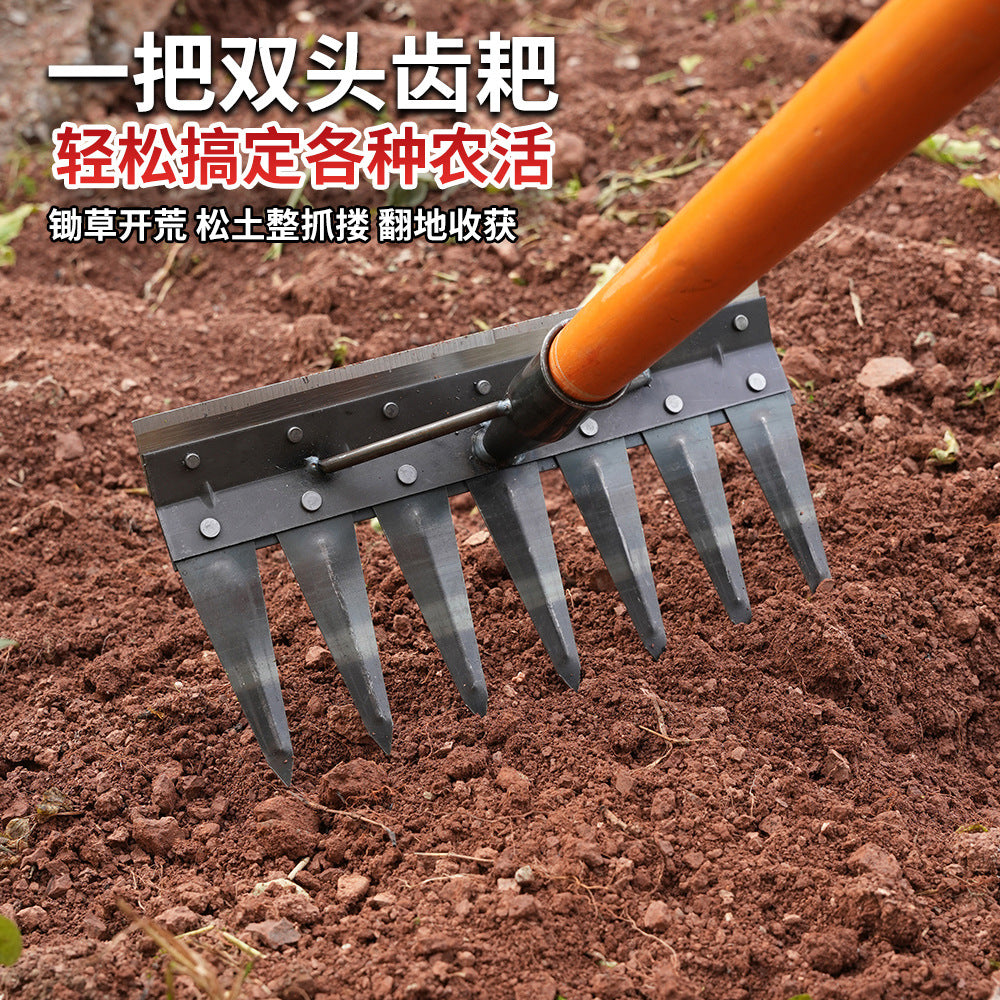 Multifunctional Manganese Steel Weeding Hoe with Handle