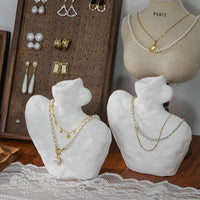 Plaster Goddess Shoulder Necklace Display Stand Jewelry Art Ornament Showcase Prop