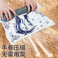 Travel Vacuum Compression Bags for Luggage, Clothes, and Down Jackets - No Pump Needed, Moisture-proof Storage