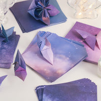 Origami Paper for Kids, Starry Sky Patterned Square Craft Paper for Cranes and Hearts