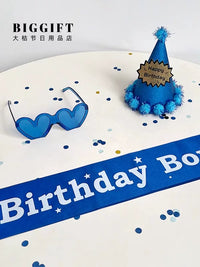 Birthday Boy Party Decorations Set - Sash, Hat, and Glasses for Men's Celebrations