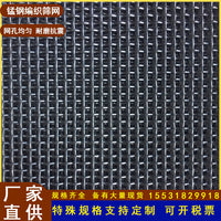 Manganese Steel Woven Vibrating Screen Mesh for Sand and Gravel Filtration, Anti-Clogging Black Steel Wire