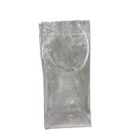 PVC Transparent Wine Ice Bag with Handle for Chilling Wine Bottles