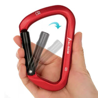 D-Ring Quickdraw Carabiner for Outdoor Climbing and Rappelling