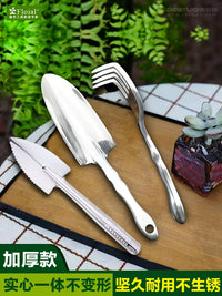 Mini Garden Trowel and Rake Set for Potted Plants and Gardening, Stainless Steel