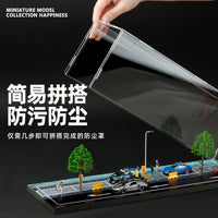 1:64 Scale Miniature Parking Garage Display Case with Road Scene for Diecast Cars