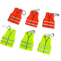 Reflective Vest Keychain Pendant for Safety and Visibility