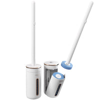Disposable Toilet Brush with Wall-Mounted Holder and Scented Refills
