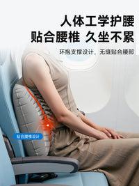 Inflatable U-Shaped Travel Pillow and Lumbar Support Cushion Set