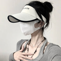 Summer UV Protection Sun Visor Hat for Women, Breathable Ice Silk Empty Top Cap for Running and Outdoor Activities