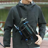Men's Outdoor Fishing Tackle Bag Multifunctional Crossbody Chest Pack Large Capacity