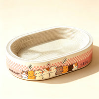 Corrugated Cardboard Cat Scratcher Bed, Durable & Shred-Resistant, Large Round Design for All Seasons