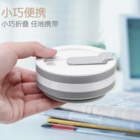 Foldable Silicone Travel Cup with Lid - Food-Grade, High-Temperature Resistant, Portable Toothbrushing Mug