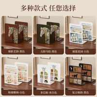 Metal Bookends Desktop Organizer for Students and Home, Book and Picture Holder