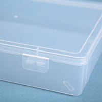 Clear PP Plastic Storage Box with Lid for A4 Documents and Stationery