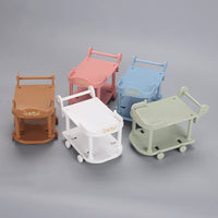 Kids' Miniature Food Cart Play Set for Dollhouse Kitchen Role Play