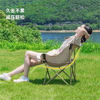 High Back Portable Folding Moon Chair for Camping, Fishing, and Beach
