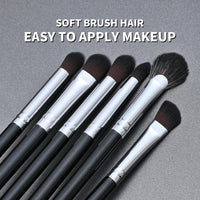 17-Piece Eye Makeup Brush Set for Detailed Eyeshadow and Under-Eye Application