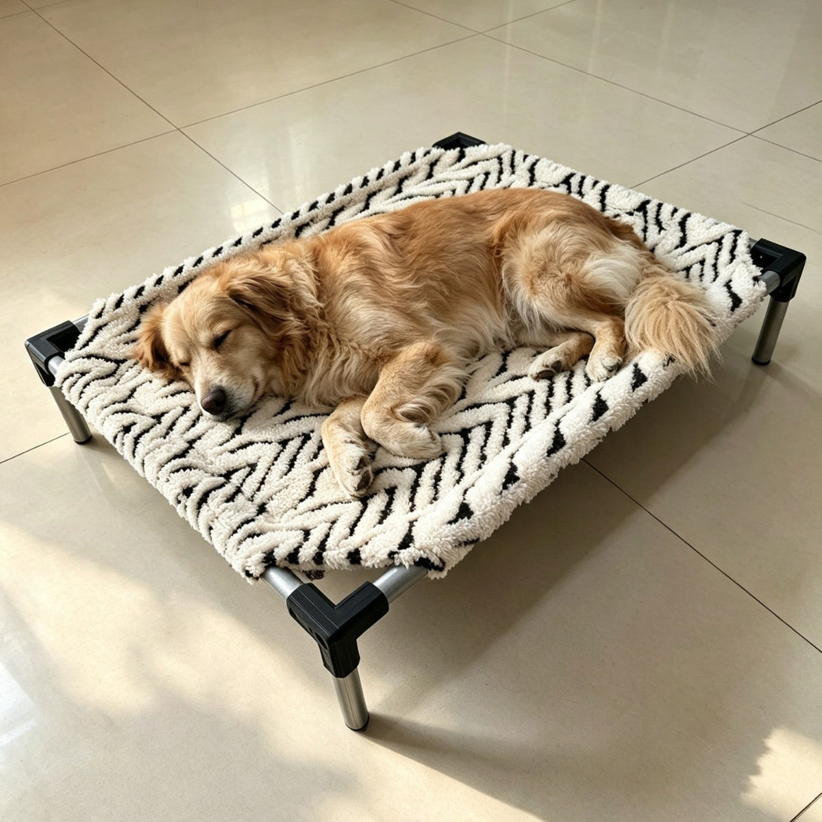 Elevated Pet Cot for Small to Medium Dogs and Cats, Washable Indoor/Outdoor Pet Bed