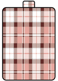 Waterproof Picnic Blanket with Grid Pattern, Moisture-Proof Outdoor Mat