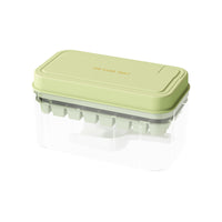 New Press-Type Double-Layer Silicone Ice Cube Tray Food Grade Square Ice Mold Easy Release Ice Storage Box with Lid for Home Use