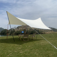 Hexagonal Camping Tarp Shelter - Waterproof & UV Protection for Outdoor Picnics & Recreation