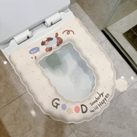 Cute Cartoon Universal Toilet Seat Cover Mat, Waterproof Washable Reusable Toilet Seat Cushion for All Seasons