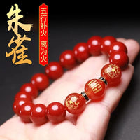Five Elements Agate Crystal Bracelet with Mythical Beast Charms
