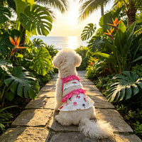 Pet Dog Cooling Cartoon Print Split Swimsuit for Summer