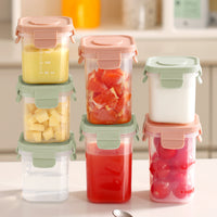 Baby Food Storage Container with Scale, Microwaveable, Portable Ice Tray, Fresh-keeping, Food-Grade Sealed Box