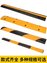 Rubber Speed Bump for Pedestrian and Non-Motorized Vehicle Lanes