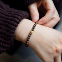 Vintage Agarwood Buddha Beads Bracelet for Men and Women, Lucky Charm and Calming Gift