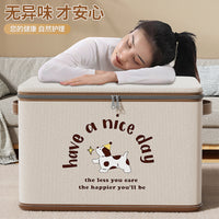 Foldable Fabric Storage Box with Zipper for Clothes and Toys, Under-Bed Organizer