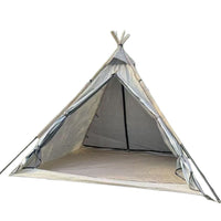Outdoor Camping Indian Pyramid Tent Waterproof Windproof Double-Layer Quick Setup Portable Sun Shelter