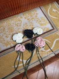 MONARTW Sweet Ribbon Rose Brooch for Women, Versatile Daily Decoration
