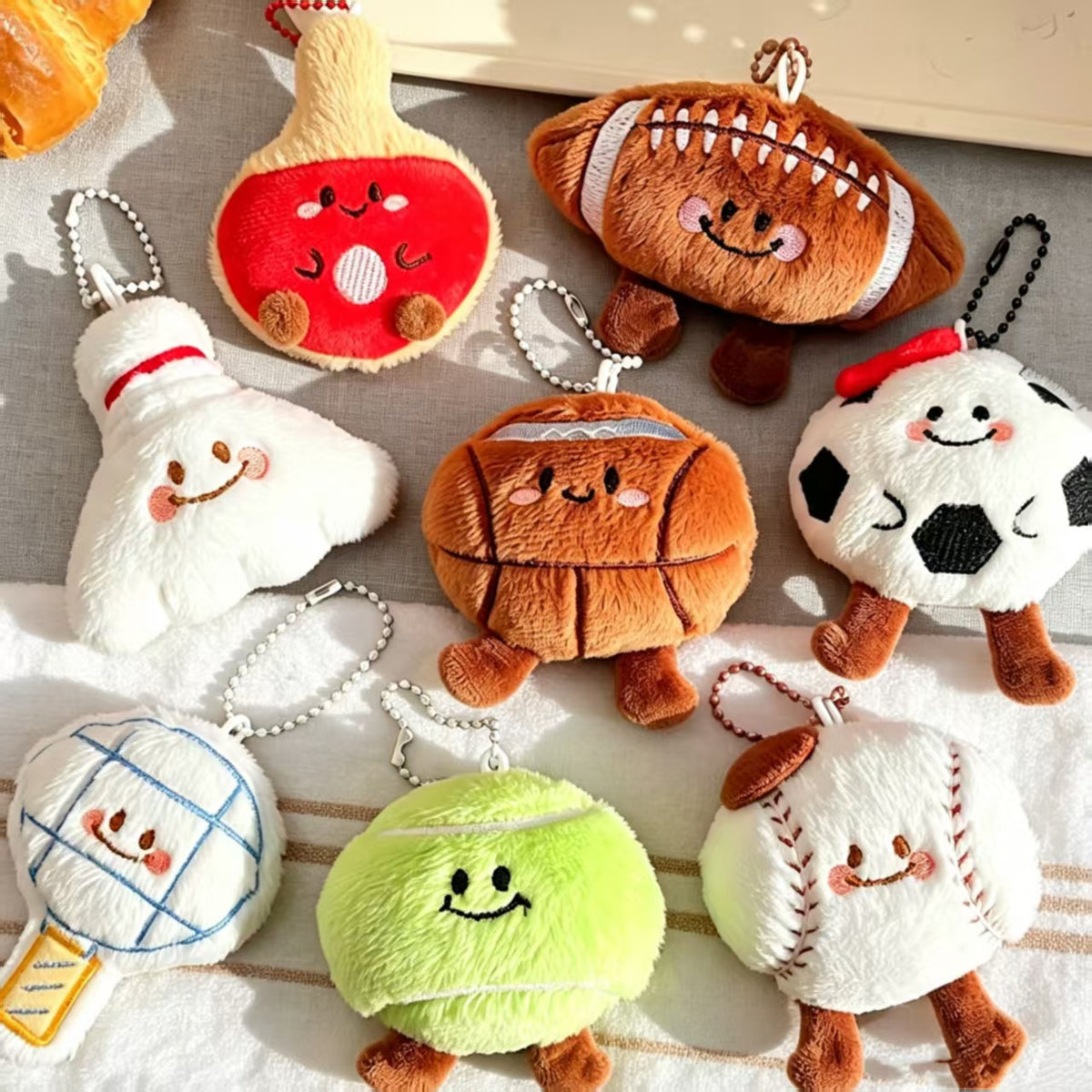 Sports Plush Keychain Pendant - World Cup Themed Mini Doll for Backpacks & Gifts