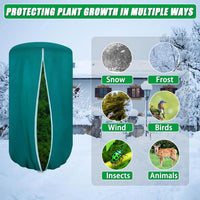 Winter Plant Freeze Protection Cover with Zipper for Fruit Trees, Anti-Insect & Bird Barrier