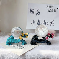Crystal Ball Display Stand Plum Blossom Base for Gemstone Jewelry Ornament