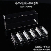 Acrylic Poker Chip Tray with Lid - 100 Chip Capacity
