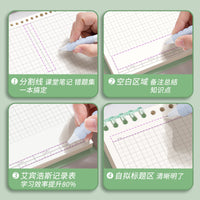 B5 Thickened Loose-Leaf Notebook with Grid/Lined Pages for Students and Office