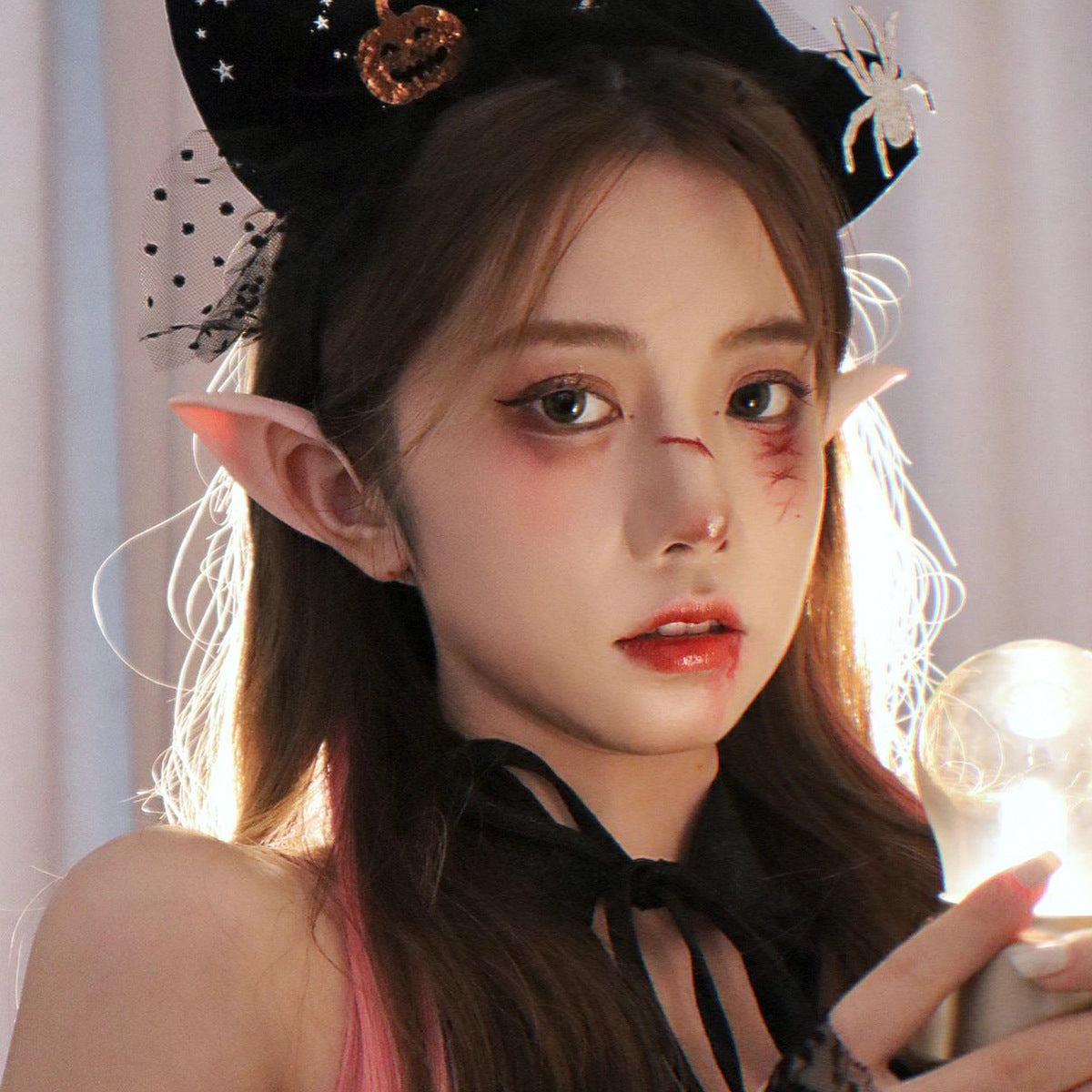Halloween Elf Ears Cosplay Props Latex Pointed Ears for Parties and Costumes