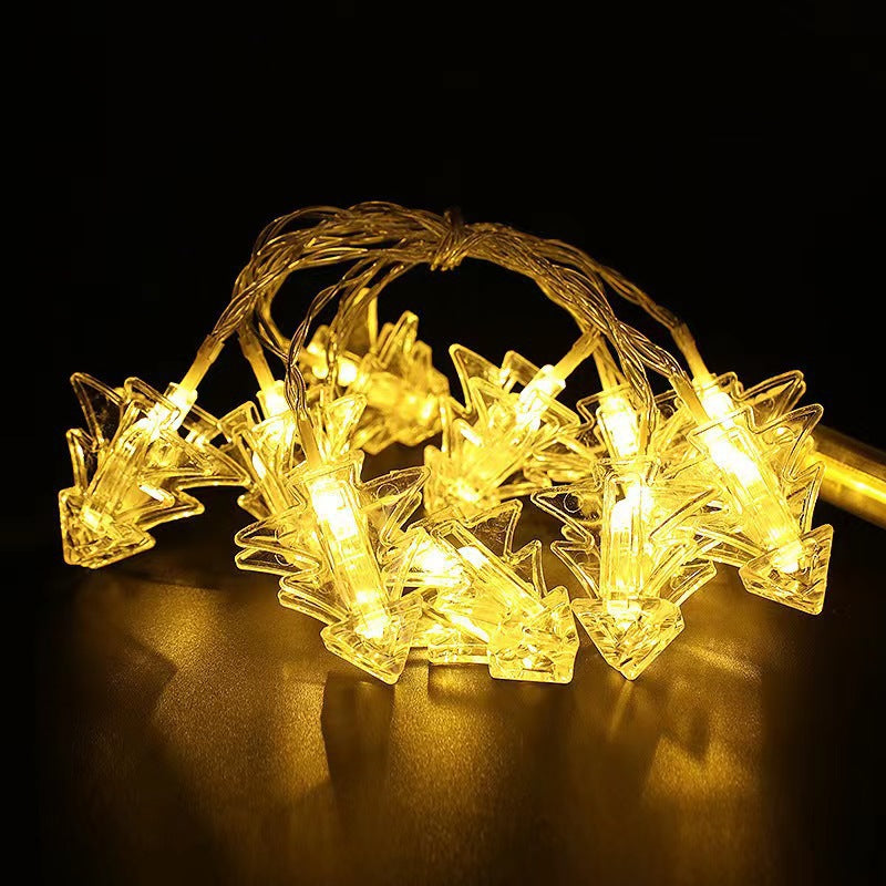 Christmas LED Photo Clip String Lights with Snowflake & Star Shapes, Battery Operated for Wall Decor
