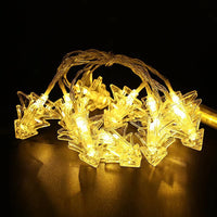 Christmas LED Photo Clip String Lights with Snowflake & Star Shapes, Battery Operated for Wall Decor