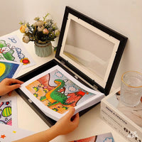 Kids Art Display Frame with Magnetic Front Opening for A3 A4 8.5x11 Inch Artwork Storage