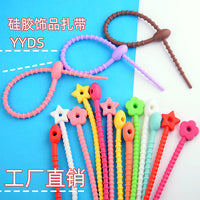 Colorful Silicone Cable Ties for DIY Keychains, Bag Charms, and Cable Management