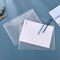 Clear Plastic Document Folder with Snap Button Closure for A4/B5 Papers