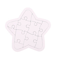DIY White Cardboard Jigsaw Puzzles for Kids, Paintable Educational Toy, Irregular Shapes