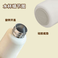 New Double-Layer 316 Stainless Steel Insulated Tumbler with Creative Earth Lid and Cartoon Silicone Base