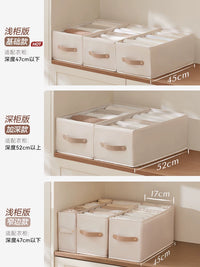 Fabric Clothes Storage Box with Dividers for Wardrobe Organization