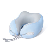 Summer Ice Silk U-Shaped Neck Pillow for Travel and Office Naps, Slow Rebound Cervical Pillow